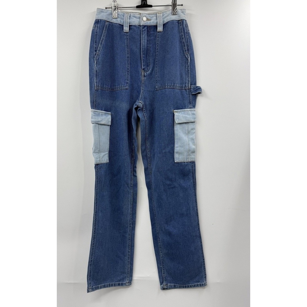 PacSun 90's Boyfriend Carpenter Jeans Womens 27 Blue Cargo High Rise Denim